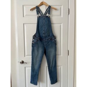 Gap maternity denim Jean overalls skinny slim fit size small (a9)